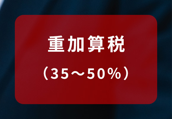 重加算税（35～50％）