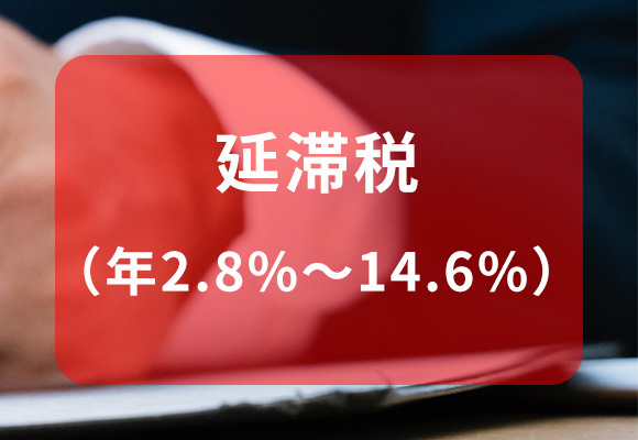 延滞税（年2.8%～14.6%）